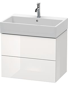 L-Cube Duravit vasque LC627602222 68,4 x 45,9 cm, blanc brillant, 2 tiroirs, suspendu