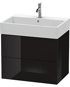 Duravit L-Cube vanity unit LC627604040 68.4 x 45.9 cm, black high gloss, 2 drawers, wall-hung