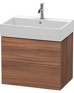Duravit L-Cube vanity unit LC627607979 68.4 x 45.9 cm, natural walnut, 2 drawers, wall-hung