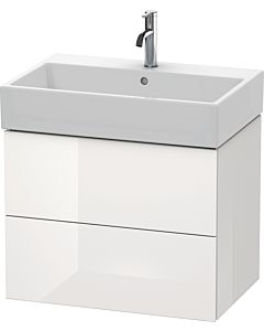 L-Cube Duravit vasque LC627608585 68,4 x 45,9 cm, blanc brillant, 2 tiroirs, suspendu