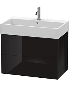 Duravit L-Cube vanity unit LC627704040 78.4x 45.9 cm, black high gloss, 2 drawers, wall-hung