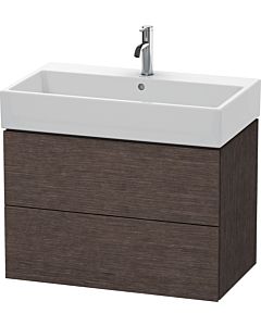 Duravit L-Cube vanity unit LC627707272 78.4x 45.9 cm, brushed dark oak, 2 drawers, wall-hung
