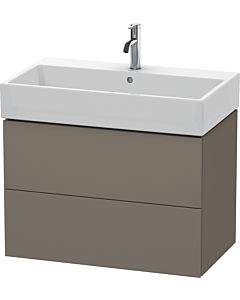 Duravit L-Cube vanity unit LC627709090 78.4x 45.9 cm, flannel gray, silk matt, 2 drawers, wall-hung