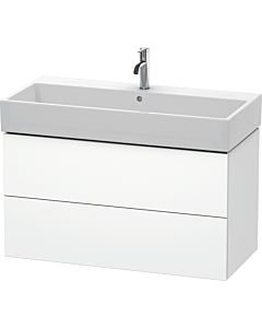 L-Cube Duravit vasque LC627801818 98,4x 45,9 cm, blanc mat, 2 tiroirs, suspendu