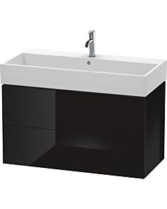 Duravit L-Cube vanity unit LC627804040 98.4x 45.9 cm, black high gloss, 2 drawers, wall-hung