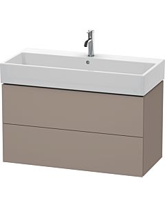 L-Cube Duravit vasque LC627804343 98,4x 45,9 cm, basalte mat, 2 tiroirs, suspendu