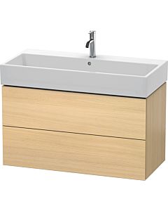 Duravit L-Cube vanity unit LC627807171 98.4x 45.9 cm, Mediterranean oak, 2 drawers, wall-hung