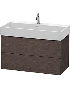 L-Cube Duravit vasque LC627807272 98,4x 45,9 cm, chêne foncé brossé, 2 tiroirs, suspendu