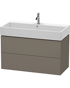 Duravit L-Cube vanity unit LC627809090 98.4x 45.9 cm, flannel gray, silk matt, 2 drawers, wall-hung
