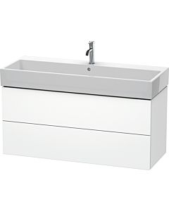 Duravit L-Cube vanity unit LC627901818 118.4x 45.9 cm, matt white, 2 drawers, wall-hung