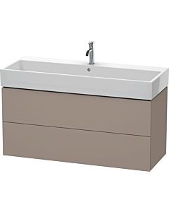 Duravit L-Cube Waschtisch-Unterschrank LC627904343 118,4x 45,9 cm, basalt matt, 2 Schubkästen, wandhängend