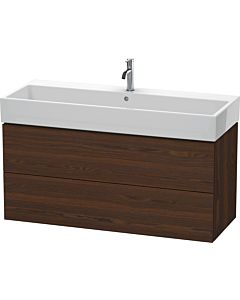 Duravit L-Cube vanity unit LC627906969 118.4x 45.9 cm, brushed walnut, 2 drawers, wall-hung