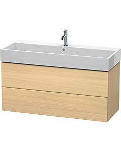 L-Cube Duravit vasque LC627907171 118,4x 45,9 cm, chêne méditerranéen, 2 tiroirs, suspendu