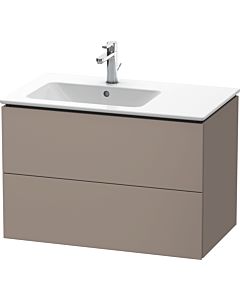 Duravit L-Cube meuble sous vasque LC629104343 82x48,1x55cm, 2 tiroirs, vasque à gauche, basalte mat