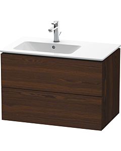 Duravit L-Cube meuble sous vasque LC629106969 82x48,1x55cm, 2 tiroirs, vasque à gauche, noyer brossé