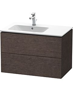 Duravit L-Cube Waschtisch-Unterschrank LC629107272 82x48,1x55cm, 2 Schubkästen, Becken links, eiche dunkel gebürstet