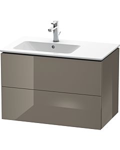 Duravit L-Cube meuble sous vasque LC629108989 82x48,1x55cm, 2 tiroirs, vasque à gauche, gris flanelle brillant