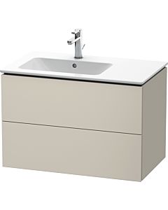 Duravit L-Cube meuble sous vasque LC629109191 82x48,1x55cm, 2 tiroirs, vasque à gauche, taupe mat