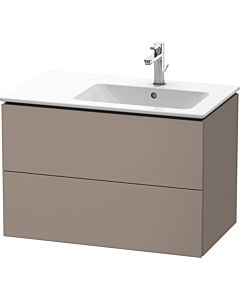 Duravit L-Cube meuble sous vasque LC629204343 82x48,1x55cm, 2 tiroirs, vasque à droite, basalte mat
