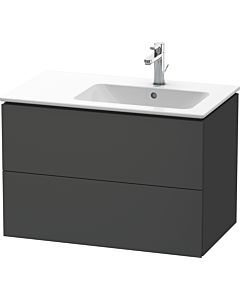 Duravit L-Cube Waschtisch-Unterschrank LC629204949 82x48,1x55cm, 2 Schubkästen, Becken rechts, graphit matt