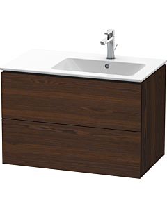 Duravit L-Cube Vanity unit LC629206969 82x48.1x55cm, 2 drawers, basin on the right, brushed walnut