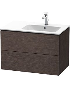 Duravit L-Cube vanity unit LC629207272 82x48.1x55cm, 2 drawers, basin on the right, brushed dark oak