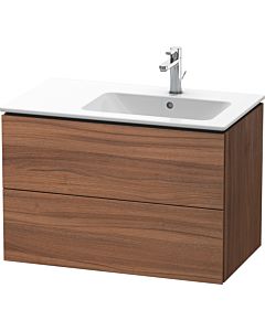 Duravit L-Cube vanity unit LC629207979 82x48.1x55cm, 2 drawers, basin on the right, natural walnut