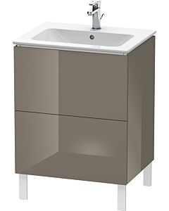 Duravit L-Cube Waschtisch-Unterschrank LC662508989 62 x 48,1 cm, flannel grey hochglanz, 2 Auszüge, stehend