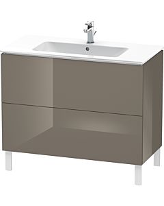 L-Cube Duravit vasque LC662708989 102 x 48, 2000 cm, gris flanelle brillant, 2 coulissants, debout