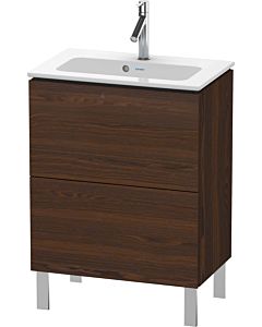 Duravit L-Cube vanity unit LC667306969 62 x 39, 2000 cm, brushed walnut, 2 pull-outs, standing