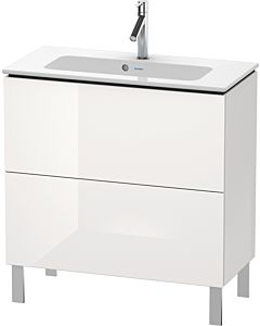 L-Cube Duravit vasque LC667408585 82 x 39, 2000 cm, match2 brillant, 2 blanc