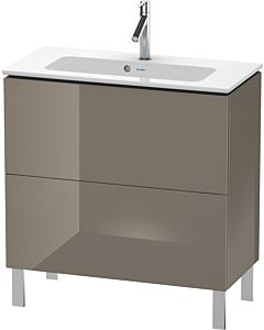 Duravit L-Cube vanity unit LC667408989 82 x 39, 2000 cm, flannel gray high gloss, 2 pull-outs, standing