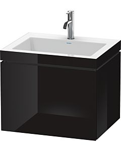 Duravit L-Cube Waschtisch-Unterschrank LC6916O4040 60 x48 cm, 1 Hahnloch, schwarz hochglanz, 1 Auszug