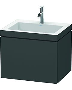 Duravit L-Cube Waschtisch-Unterschrank LC6916O4949 60 x48 cm, 1 Hahnloch, graphit matt, 1 Auszug