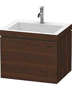 Duravit L-Cube Waschtisch-Unterschrank LC6916O6969 60 x48 cm, 1 Hahnloch, nussbaum gebürstet, 1 Auszug
