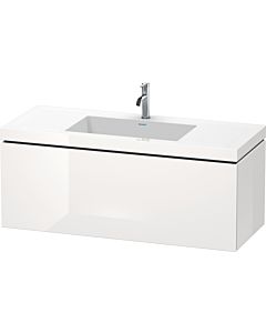 Duravit L-Cube vanity unit LC6919N8585 120 x 48 cm, without tap hole, white high gloss, 2000 pull-out