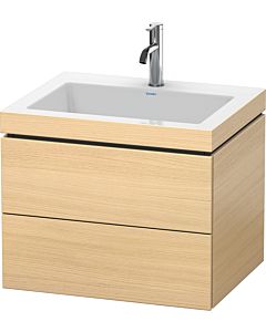 Duravit L-Cube Waschtisch-Unterschrank LC6926O7171 60 x48 cm, 1 Hahnloch, mediterane eiche, 2 Schubkästen