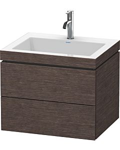 Duravit L-Cube vanity unit LC6926O7272 60 x48 cm, 2000 tap hole, brushed dark oak, 2 drawers