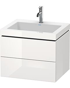Duravit L-Cube vanity unit LC6926O8585 60 x48 cm, 2000 tap hole, white high gloss, 2 drawers