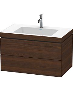 Duravit L-Cube Waschtisch-Unterschrank LC6927O6969 80 x 48 cm, 1 Hahnloch, nussbaum gebürstet, 2 Schubkästen
