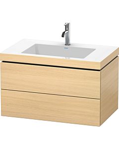 Duravit L-Cube Waschtisch-Unterschrank LC6927O7171 80 x 48 cm, 1 Hahnloch, mediterane eiche, 2 Schubkästen