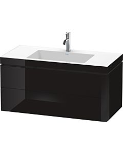 L-Cube Duravit vasque LC6928O4040 100 x 48 cm, 2000 , noir brillant, 2 tiroirs