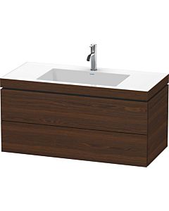 Duravit L-Cube vanity unit LC6928O6969 100 x 48 cm, 2000 tap hole, brushed walnut, 2 drawers