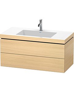 Duravit L-Cube Waschtisch-Unterschrank LC6928O7171 100 x 48 cm, 1 Hahnloch, mediterane eiche, 2 Schubkästen