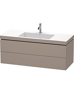 L-Cube Duravit vasque LC6929O4343 120 x 48 cm, 2000 , basalte mat, 2 tiroirs