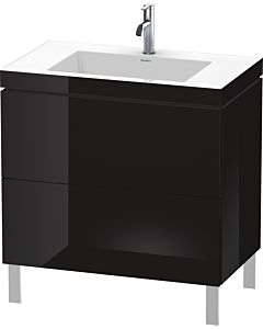 L-Cube Duravit vasque LC6937O4040 80 x 48 cm, 2000 , noir brillant, 2 coulissants, au sol