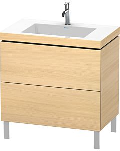Duravit L-Cube vanity unit LC6937O7171 80 x 48 cm, 2000 tap hole, Mediterranean oak, 2 pull-outs, floor-standing