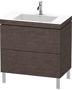 Duravit L-Cube vanity unit LC6937O7272 80 x 48 cm, match2 tap hole, brushed dark oak, 2 2000