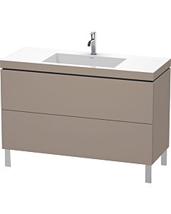 Duravit L-Cube vanity unit LC6939O4343 120 x 48 cm, 2000 tap hole, basalt matt, 2 pull-outs, floor-standing