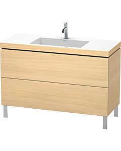 Duravit L-Cube vanity unit LC6939O7171 120 x 48 cm, 2000 tap hole, Mediterranean oak, 2 pull-outs, floor-standing